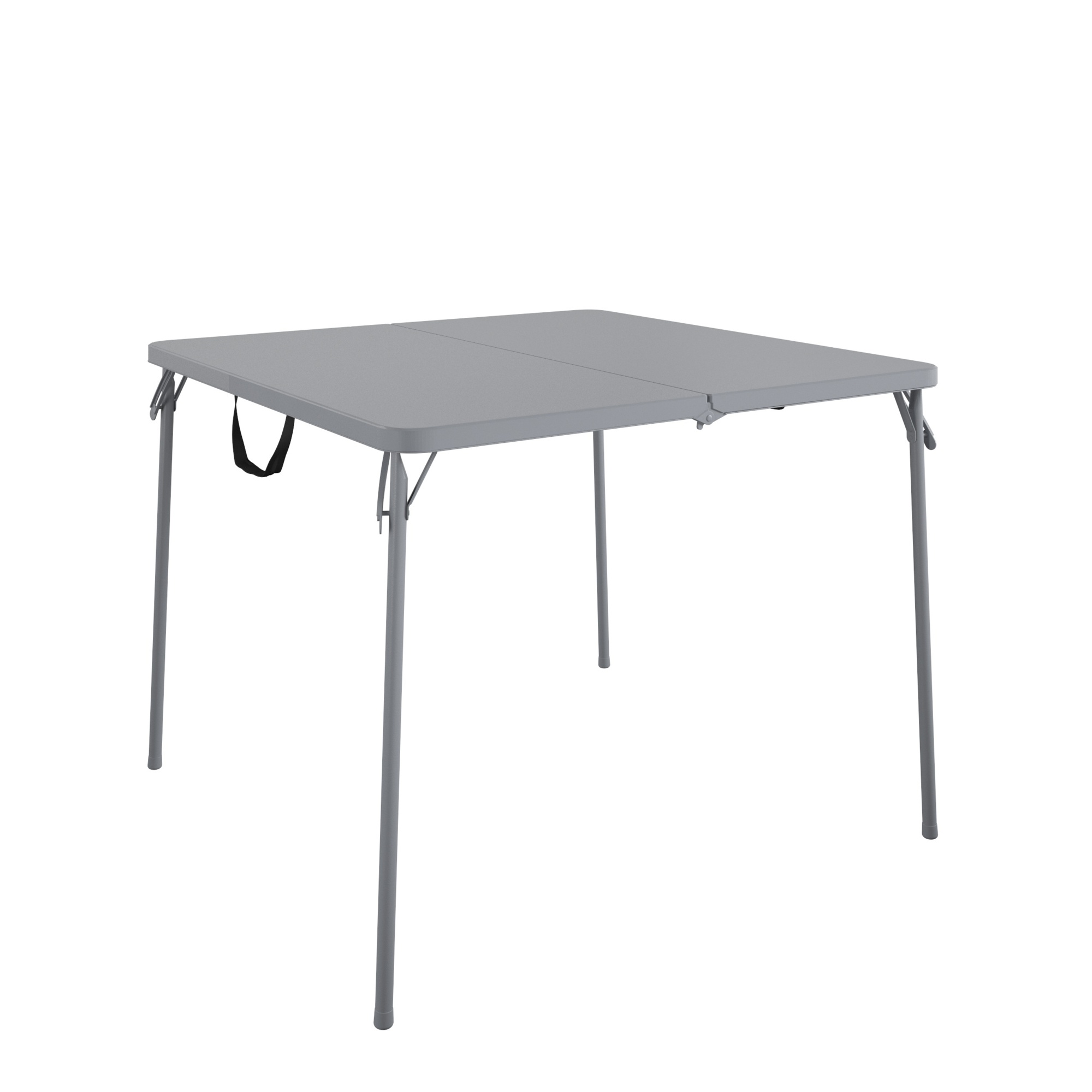 Cosco, 38.5in. Fold-in-Half Card Table w/ Handle, Height 29.5 in, Width 38.5 in, Length 38.5 in, Model# 14036GRY1E